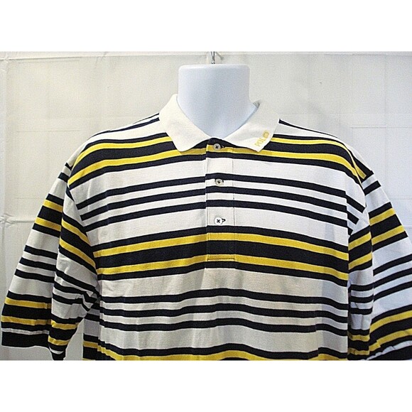 Ralph Lauren Polo Golf Shirt Striped Embroidered Collar Mens Size L - Picture 3 of 8